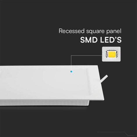 V-TAC LED Einbaustrahler Quadrat – 2W, Weiß, Für Außenbereich Und Garten