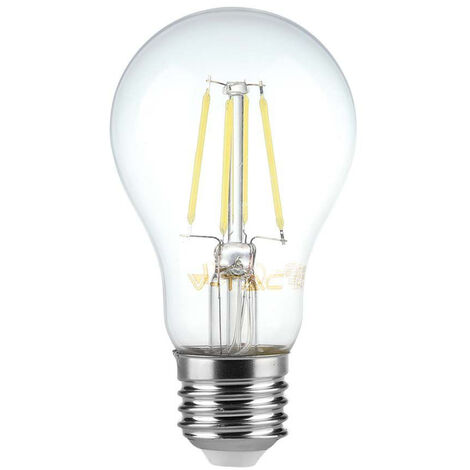 V-TAC 6W A60 LED-Lampe, E27-Sockel, warmweißes Filament