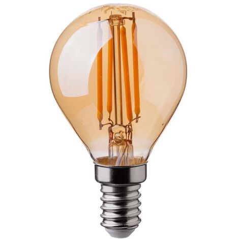 V-TAC E14 4W P45 LED-Glühbirne, Filament, Bernstein, Warmweiß