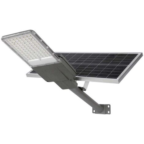 V-TAC Straßenlaterne mit Bridgelux-Chip, 30 W, 60 W Panel, Fernbedienung, LFP, Kaltweiß IP65