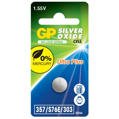 GP Battery Silberoxidbatterie 357F / S76E / 303 / SR621W (Blisterpackung mit 1 Stück) (1/3)
