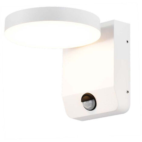 V-TAC 17W 150LM/W Runde LED-Wandleuchte mit Sensor, Weiß, Warmweiß, IP65
