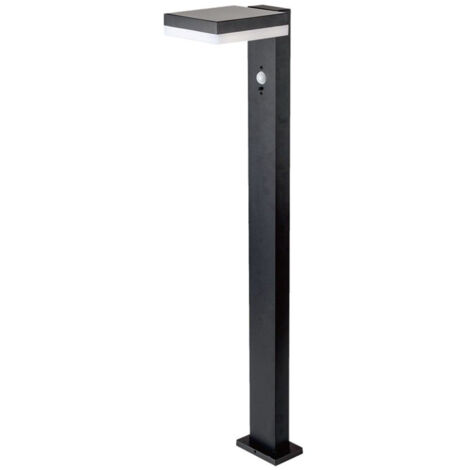 V-TAC Solar LED Stehleuchte PIR Sensor 5,5W Schwarz 155299155mm Warmweiß IP54