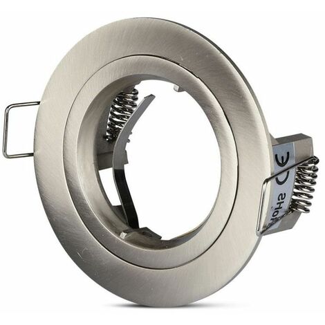 V-TAC Runder LED-Einbaustrahlerhalter GU10 und GU5.3 (MR16) Farbe Nickel satiniert (1/5)