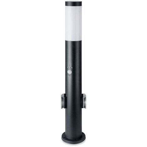 V-TAC LED Garten Stehleuchte 60cm E27 Lampenfassung 2Schuko Bewegungsmelder IP44