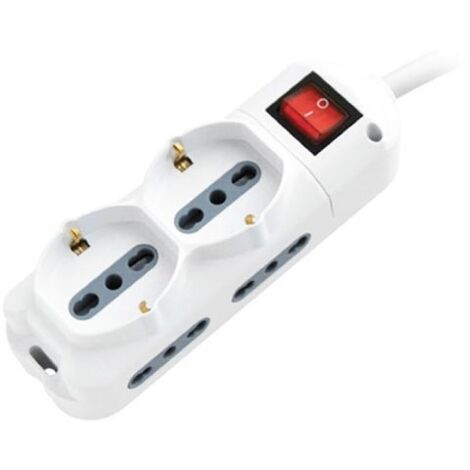 Bypass-Steckdose 2P+T 10/16A – Set Mit 10 Stück, Grau, Kompatibel Mit Bticino Living Light