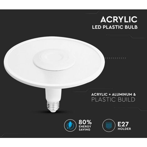 V-TAC LED-Glühbirne Samsung Chip E27 11W UFO Acryl Kunststoff Kaltweiß