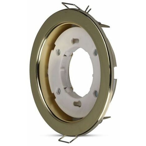 V-TAC Runder Einbaustrahlerhalter, Goldfarbe, für GX53 LED-Strahler