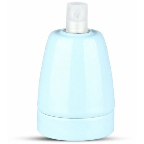 V-TAC Lampenfassung für E27-Glühbirnen (max. 60 W) Porzellanserie, Farbe Blau