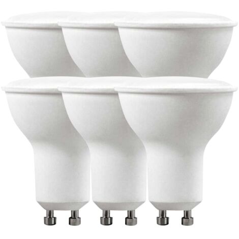 LED-Strahler - GU10 6er-Pack - IP20 - Weiß - 4,5 Watt - 400 Lumen - 6500K