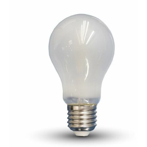 V-TAC VT-1935 6W LED Birne Filament E27 Glas Frost Abdeckung A60 warmweiß 2700K - sku 44801