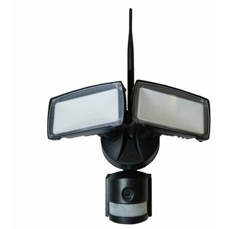 V-TAC 18W LED-Flutlicht mit PIR-Sensor und WiFi-Kamera, Schwarz, Kaltweiß