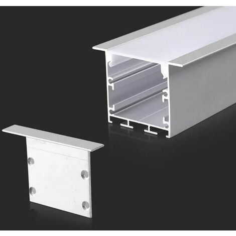 V-TAC Aluminiumprofil für LED-Streifen, Weiß, 2000 x 50 x 35 mm