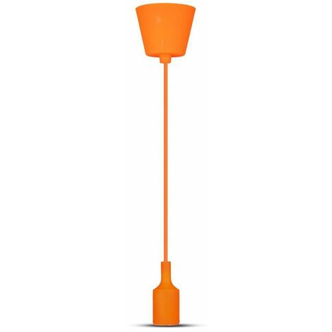 V-TAC E27 Pendelleuchtenfassung (max. 60 W) aus orangefarbenem Silikon