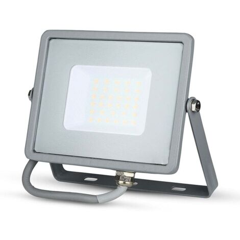 V-TAC LED Flutlicht SMD Samsung Chip 30W Grau Farbe Kaltweiß IP65