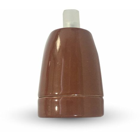 Portalampda in porcellana attacco e27 colore marrone vt-799 3802