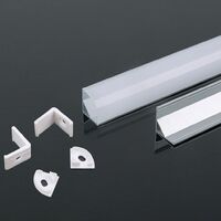 Aluminiumprofil 2mt 15,8x15,8 fÜr weiße led-streifen vt-8109-w 3369