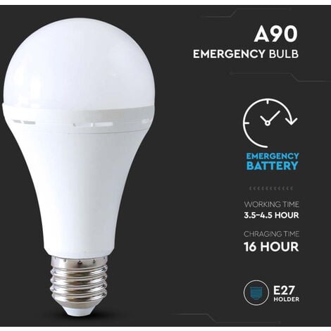 BOMBILLO RECARGABLE LED A60 7W ROSCA STANDARD LUZ BLANCA 