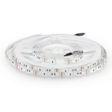 Tira de leds rgb 5 metros v-tac 10,8w/m 12v ip20-vt-5050 212120