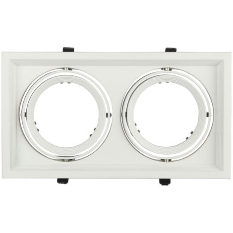 Puerta doble empotrada de aluminio V-TAC AR111, color blanco