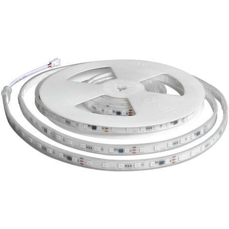 Kit de tira LED mágica V-TAC de 13 W/m, 60 LED/m RGB, 5 m, aplicación inteligente, control remoto, fuente de alimentación IP65