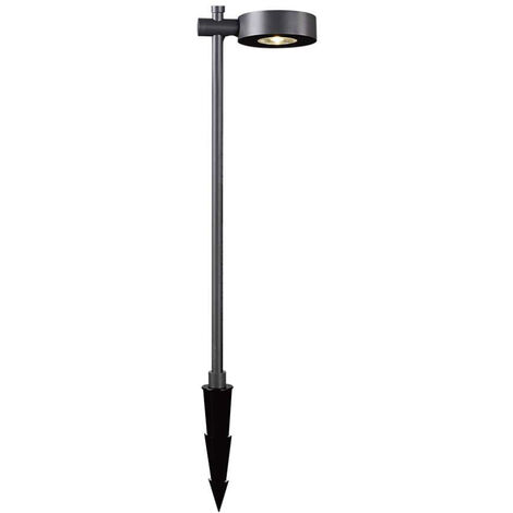 Lámpara de jardín LED V-TAC de 6 W con estaca y doble fijación al suelo, color negro, altura: 102 cm, blanco natural, IP65