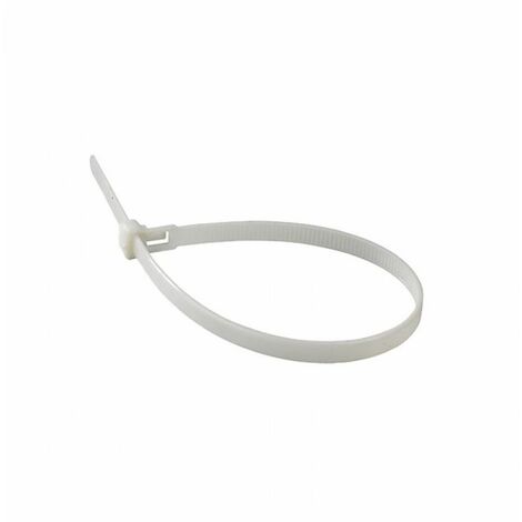 100 ataduras de cable de 4,5x300mm en nylon color blanco 11173