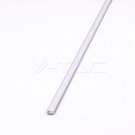 Perfil de aluminio plateado V-TAC para tira LED (longitud máxima: 12,4 mm) satinado 2000 x 17,4 x 7 mm