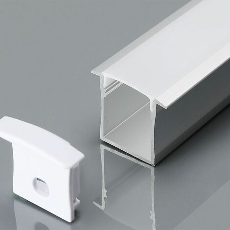 Perfil de aluminio V-TAC para tira LED (longitud máxima: 18 mm) mate 2000 x 30 x 20 mm