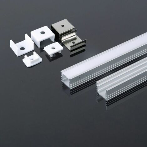2 metros de perfil de aluminio para tiras led de interior vt-8116 3358