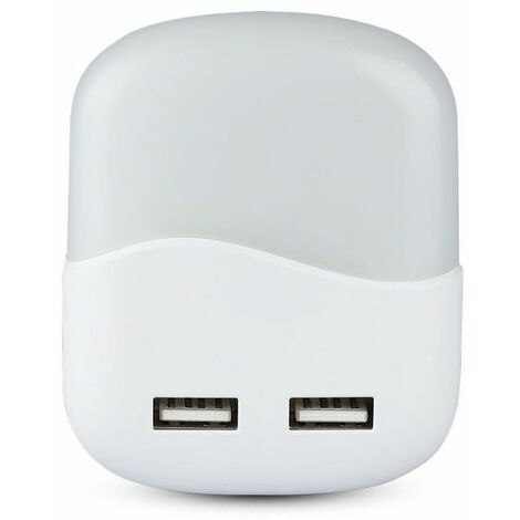 Foco LED V-TAC con chip Samsung, luz nocturna, luz de paso, 0,45 W, sensor crepuscular, blanco cálido, IP20 (1/5)