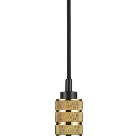 Lámpara de araña LED de metal V-TAC de 2 anillos con portalámparas E27 (máx. 60 W), color dorado