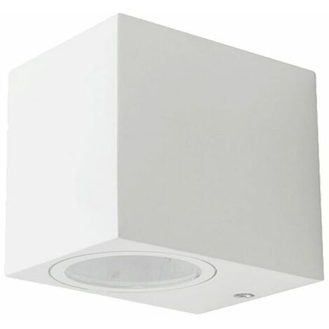 Foco de pared LED cuadrado V-TAC GU10 (máx. 35 W), color blanco, IP44