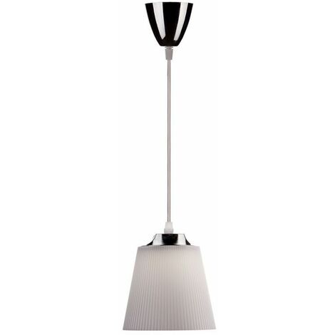 Lámpara colgante LED de plástico V-TAC de 5 W, color blanco, con base de metal cromado (1/5)