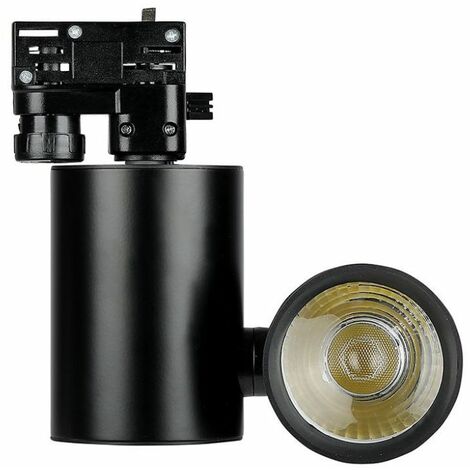 Foco LED de riel V-TAC de 15 W, color negro, blanco frío, CRI95