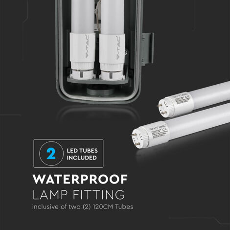 Lámpara de techo LED doble impermeable V-TAC 44 W 150 cm Blanco natural IP65