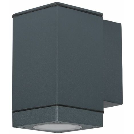 Aplique LED V-TAC GU10, portalámparas, haz inferior, gris oscuro, IP44