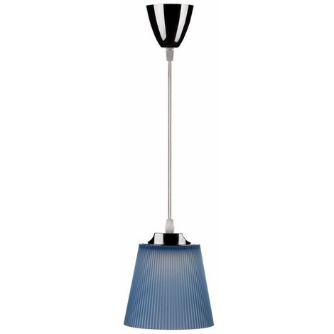 Lámpara colgante LED V-TAC de 5 W en plástico azul con base de metal cromado (1/5)