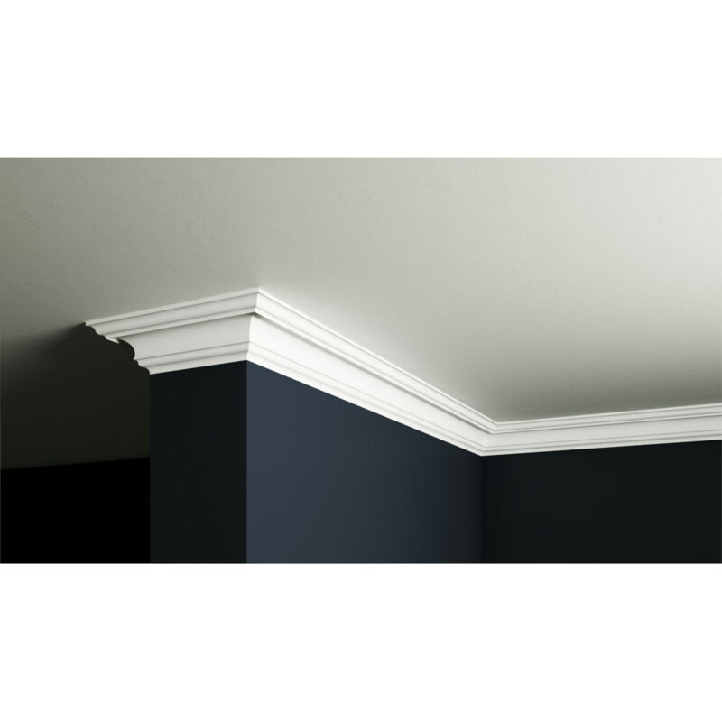 Moulure De Plafond E24 DECOFLAIR En Polystyrène - 60x60x2000mm - Style Classique Moderne