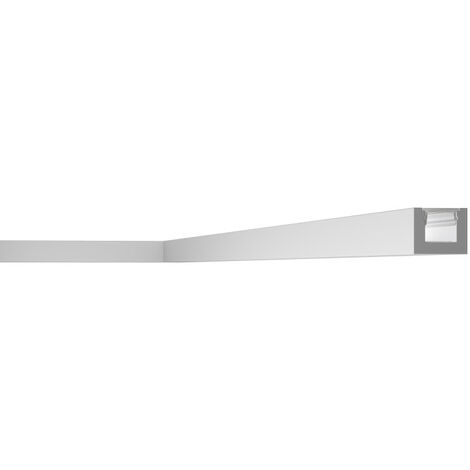 Profilé pour éclairage indirect LED 20 x 25 x 2000 – Polystyrène haute densité résistant aux chocs et à l'humidité – Installation facile avec colle – Decoflair