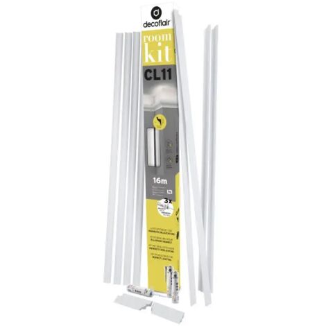 CL11-ROOMKIT DECOFLAIR Profilé pour éclairage Polystyrène HD 50 x 33 x 2000 - 1 pièce (1/3)