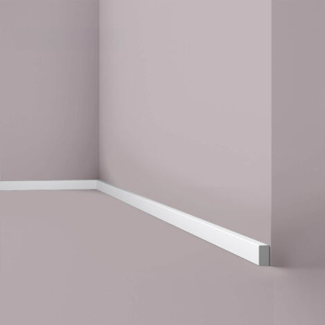 Plinthe NMC FL15 WALLSTYL Noel Marquet Planchette Moulure en stuc Moulure décorative design intemporel classique blanc 2 m