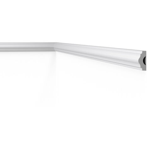 Cimaise polystyrène HD 38 x 16 x 2000 mm – Pour peinture personnalisée – Convient pour murs intérieurs – 1 pièce – Decoflair
