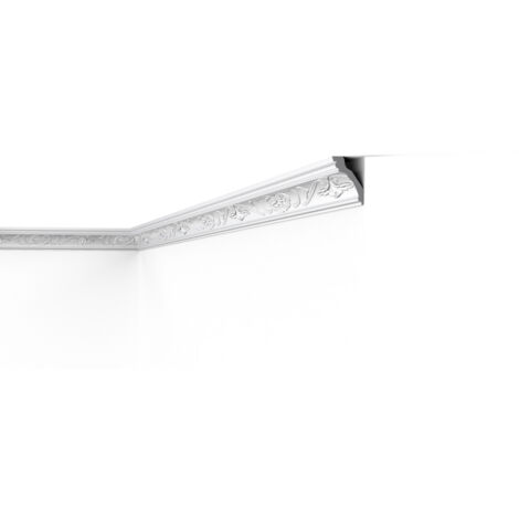 E26 DECOFLAIR Moulure de plafond Polystyrène expansé 65 x 45 x 2000 - 1 pièce (1/4)