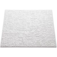 Dalle de plafond polystyrène expansé 10 x 500 x 500 – Lot de 8 pièces – Finition recyclable pour intérieur – Pose facile et esthétique – Decoflair
