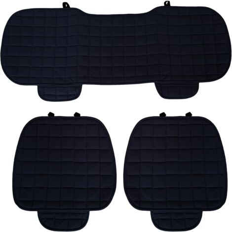 Lupex shop - Coprisedile universale per auto seduta 3 pezzi, 2 anteriori e 1 posteriore, Nero cod. LS022