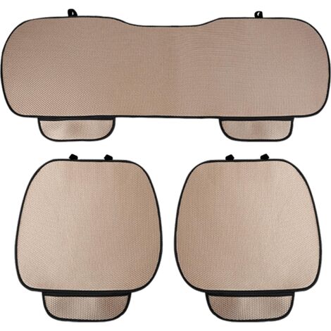 Lupex shop - Coprisedile universale per auto 3 pezzi, 2 anteriori e 1 posteriore, nero (Silk Ice Beige) cod. LS028