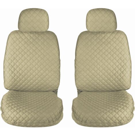 Lupex shop - Coprisedili auto universali, mod. A22, anteriori e posteriori (Set 2pz Anteriori) - colore Beige