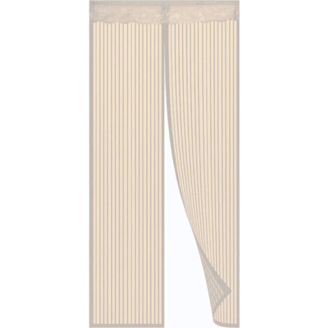 Lupex Shop - Tenda zanzariera magnerica con calamita, per porte e balconi, colore Beige dimensioni - 120X240CM
