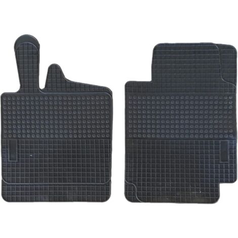 Lupex shop - Set da 2 tappetini in gomma sagomati per auto compatibili Smart Seconda serie w451 e Terza Serie w453 (Compatibile Smart 2a - 3a Serie)